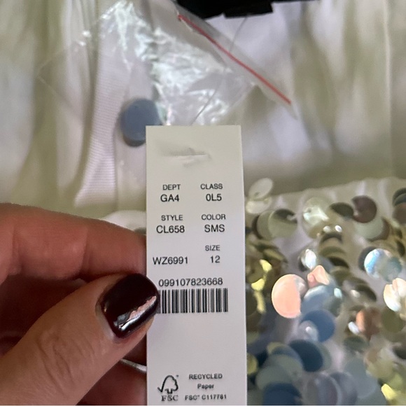 Jcrew Collection Sequin Embellished Mini Dress Size 12 New With Tags Bridal - Picture 6 of 10